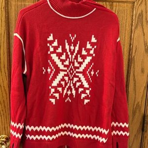 Talbots Red and White Sweater